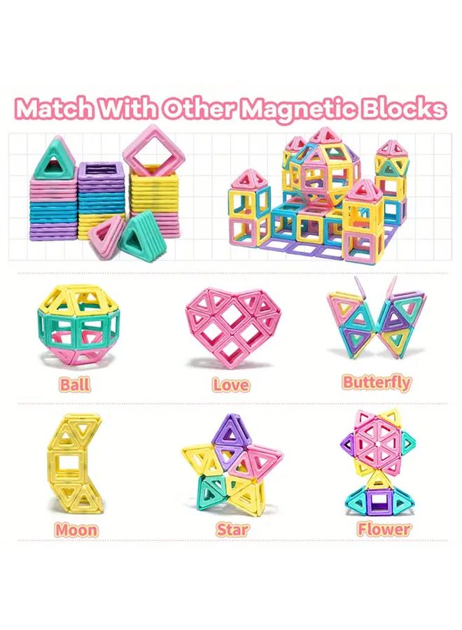 Magnetic Building Blocks STEM Toys 60pcs Educational Puzzle Birthday Gift - Image 5